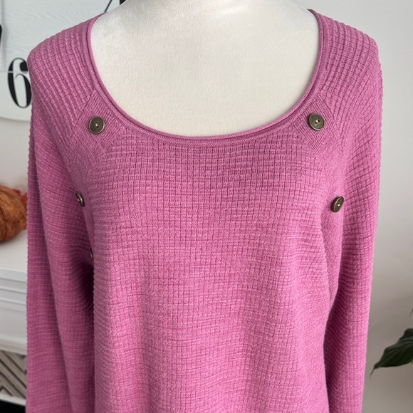 Maurices Pink Button-Accent Tunic Top - Picture 3 of 7